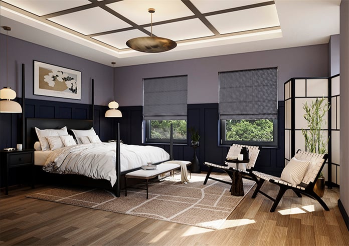 Ted Baker Palm Geo, Navy - Twist&Fit Roman Blind - Image 7